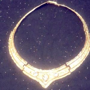 Vintage Gold Tone Choker Necklace